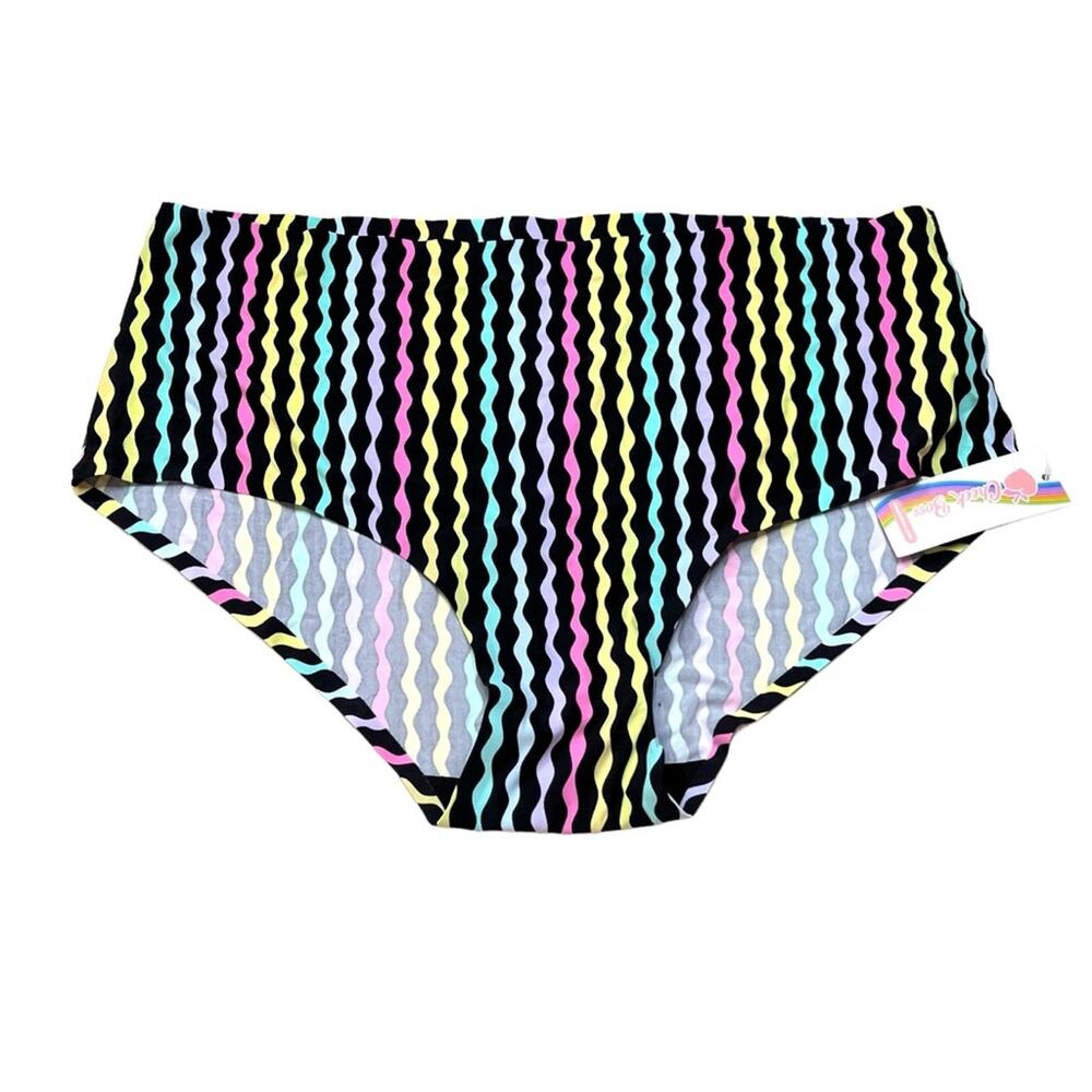 Cheek Boss Brief Panty Wiggly Rainbow Size XL
